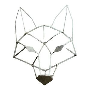 𝅺metal frame fox head coated in gold glitter wall decor. Girls decor/baby decor